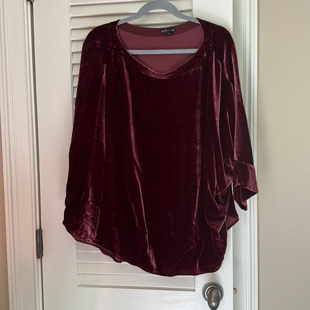 Velvet Burgundy Eileen Fisher Top